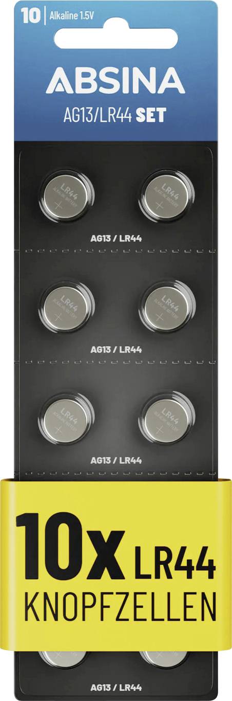 Absina Gombelem AG 13 1.5 V 10 db Alkáli mangán