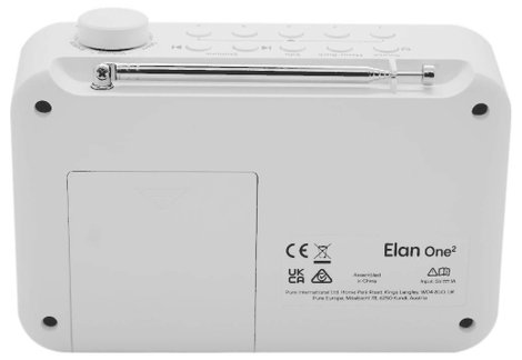 Pure Elan One2 Cotton White EU/UK/AU Táskarádió DAB+, FM Bluetooth®, DAB+ Fehér 5. kép
