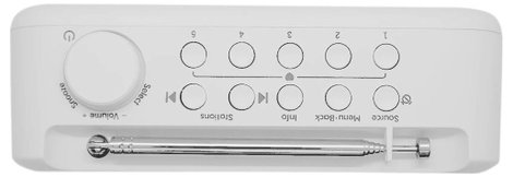 Pure Elan One2 Cotton White EU/UK/AU Táskarádió DAB+, FM Bluetooth®, DAB+ Fehér 6. kép
