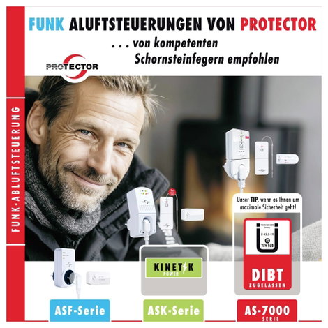 Protector Vezeték nélküli szellőzés vezérlő ASK-6020 1000 W Fehér 4. kép