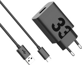 Motorola USB-s töltőkészülék 33 W 1x USB-A Power Delivery, QC 3.0 Fekete