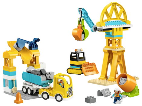 LEGO® DUPLO® 10476 Építési terület építőipari járművekkel – 3 az 1-ben készlet (10476) 2. kép