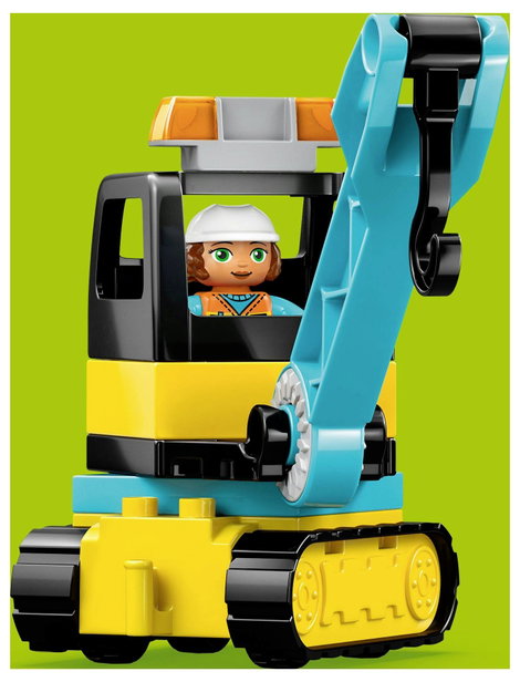 LEGO® DUPLO® 10476 Építési terület építőipari járművekkel – 3 az 1-ben készlet (10476) 4. kép