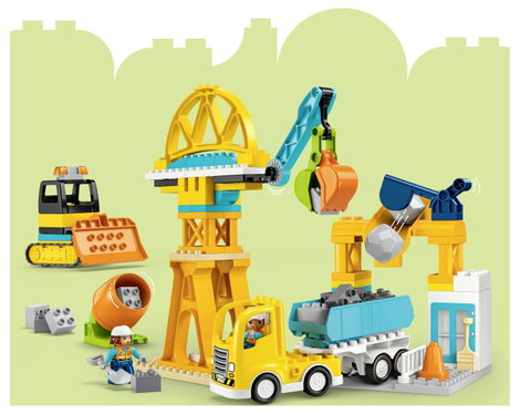 LEGO® DUPLO® 10476 Építési terület építőipari járművekkel – 3 az 1-ben készlet (10476) 5. kép
