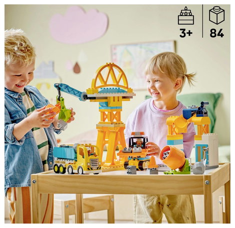 LEGO® DUPLO® 10476 Építési terület építőipari járművekkel – 3 az 1-ben készlet (10476) 6. kép