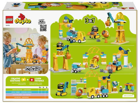 LEGO® DUPLO® 10476 Építési terület építőipari járművekkel – 3 az 1-ben készlet (10476) 8. kép