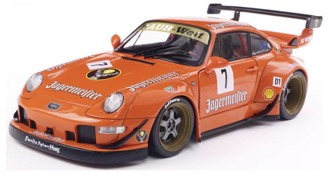 Solido Személygépkocsi modell Porsche RWB BODYKIT JÄGERMEISTER narancs Kész modell Személygépkocsi m 10. kép