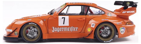 Solido Személygépkocsi modell Porsche RWB BODYKIT JÄGERMEISTER narancs Kész modell Személygépkocsi m 2. kép