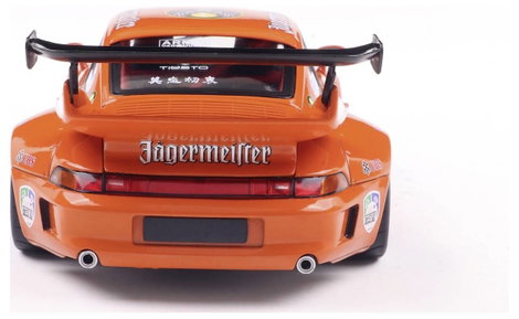 Solido Személygépkocsi modell Porsche RWB BODYKIT JÄGERMEISTER narancs Kész modell Személygépkocsi m 5. kép
