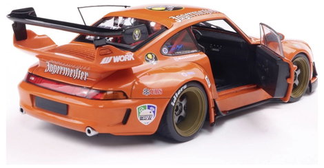 Solido Személygépkocsi modell Porsche RWB BODYKIT JÄGERMEISTER narancs Kész modell Személygépkocsi m 6. kép