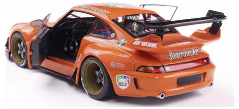 Solido Személygépkocsi modell Porsche RWB BODYKIT JÄGERMEISTER narancs Kész modell Személygépkocsi m 7. kép