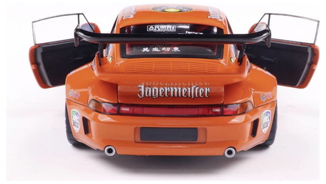 Solido Személygépkocsi modell Porsche RWB BODYKIT JÄGERMEISTER narancs Kész modell Személygépkocsi m 8. kép