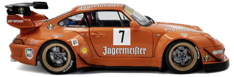 Solido Személygépkocsi modell Porsche RWB BODYKIT JÄGERMEISTER narancs Kész modell Személygépkocsi m 9. kép
