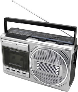 soundmaster Kazettás rádió FM, AM Kazetta, USB, URH, MW, KW, Bluetooth®, AUX Fekete, Ezüst