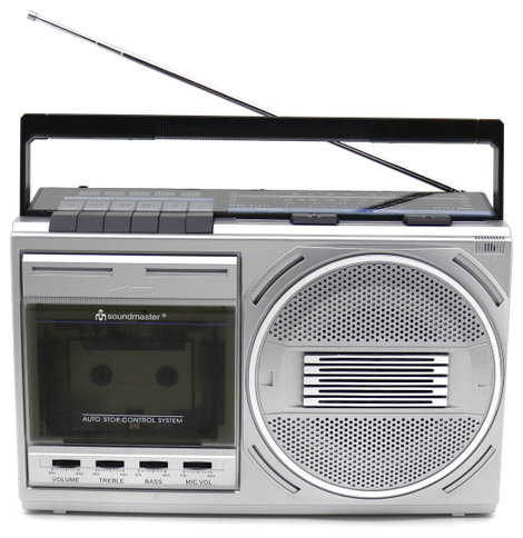 soundmaster Kazettás rádió FM, AM Kazetta, USB, URH, MW, KW, Bluetooth®, AUX Fekete, Ezüst 2. kép