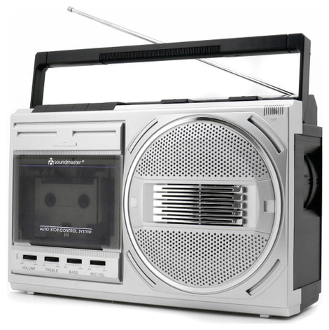 soundmaster Kazettás rádió FM, AM Kazetta, USB, URH, MW, KW, Bluetooth®, AUX Fekete, Ezüst 3. kép