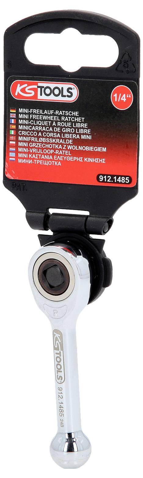 KS Tools 1/4 Mini-Freilauf-Ratsche 912.1485 Bit racsni 3. kép