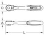 KS Tools 1/4 Mini-Freilauf-Ratsche 912.1485 Bit racsni 7. bélyegkép