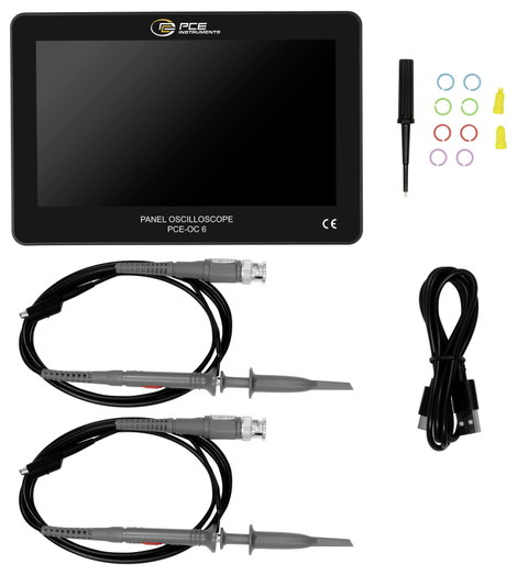 PCE Instruments PCE-OC 6 Digitális oszcilloszkóp 100 MHz 1 GSa/mp 30 kpts 240000 bit Kézi készülék 1 5. kép