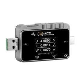 PCE Instruments PCE-FCT 5 USB-s áramerősség mérő digitális Feszültségvizsgálóval