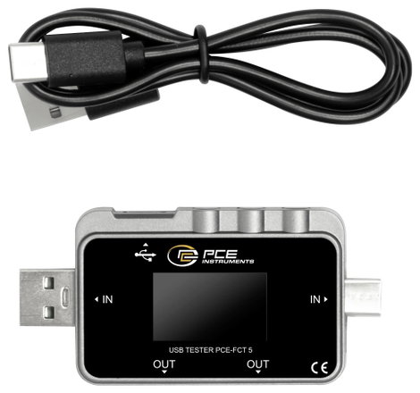 PCE Instruments PCE-FCT 5 USB-s áramerősség mérő digitális Feszültségvizsgálóval 4. kép