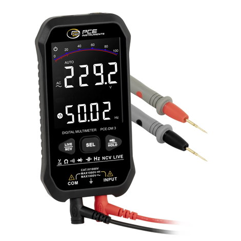 PCE Instruments PCE-DM 3 Kézi multiméter digitális Adatgyűjtő CAT III 1000 V Kijelző (digitek): 9999