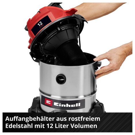 Einhell TC-VC 1240 S 2347400 Nedves-/száraz porszívó 12 l 6. kép