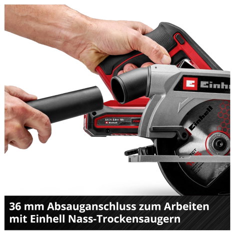 Einhell TE-CS 18/165-2 Li - Solo Akkus kézi körfűrész Vágási mélység max. (90°) 57 mm akku nélkül, t 10. kép