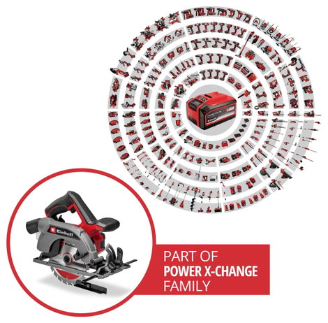 Einhell TE-CS 18/165-2 Li - Solo Akkus kézi körfűrész Vágási mélység max. (90°) 57 mm akku nélkül, t 2. kép