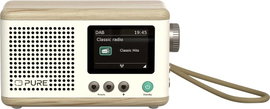 Pure Classic Mini Cotton White/Oak EU/UK/AUS Asztali rádió DAB+, FM Tölgy, Fehér