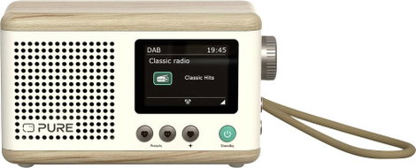 Pure Classic Mini Cotton White/Oak EU/UK/AUS Asztali rádió DAB+, FM Tölgy, Fehér
