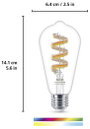 WiZ 8720169072213 LED EEK G (A - G) E27 6.3 W = 40 W (Sz x Ma x Mé) 143 x 143 x 64 mm 1 db 2. bélyegkép