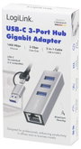 LogiLink UA0440 Hálózati adapter/hub 5 GBit/s USB-C® (USB 3.2 Gen 1) 2. bélyegkép