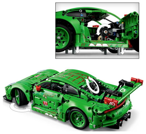 LEGO® TECHNIC 42224 Porsche 911 GT3 R REXY AO versenyautó (42224) 7. kép