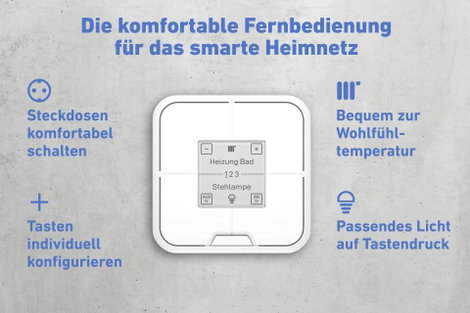 Fritz! Smart Control 440 20003121 Fali kapcsoló kijelzővel DECT ULE Beltér 3. kép