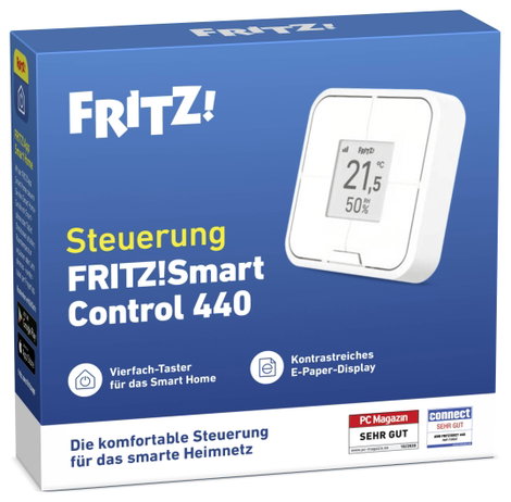 Fritz! Smart Control 440 20003121 Fali kapcsoló kijelzővel DECT ULE Beltér 7. kép
