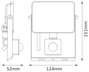 BELLALUX 4099854493935 LED-es kültéri fényszóró mozgásérzékelővel 20 W Fényszín (fényforrás): Hidegf 2. bélyegkép