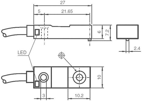 Induktív közelítés érzékelő, kapcsolási távolság: 2 mm, Pepperl & Fuchs NBB2-F29-A2 2. kép