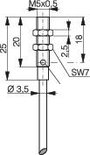 Induktív közelítés kapcsoló (-érzékelő) M5, kapcsolási távolság: 0,8 mm, Contrinex DW-AD-603-M5 2. bélyegkép