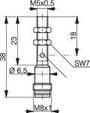 Induktív közelítés kapcsoló (-érzékelő) M5, kapcsolási távolság: 0,8 mm, Contrinex DW-AS-403-M5 2. bélyegkép