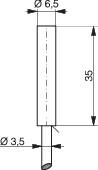 Induktív közelítés kapcsoló (-érzékelő) Ø 6,5 mm, kapcsolási távolság: 1,5 mm, Contrinex DW-AD-603-0 2. kép