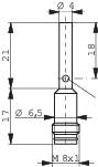 Induktív közelítés kapcsoló (-érzékelő) Ø 4 mm, kapcsolási távolság: 1,5 mm, Contrinex DW-AS-623-04 2. bélyegkép