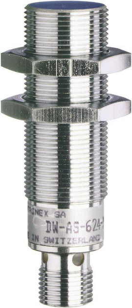 Induktív közelítés kapcsoló (-érzékelő) M18, kapcsolási távolság: 8 mm, Contrinex DW-AS-624-M18-002