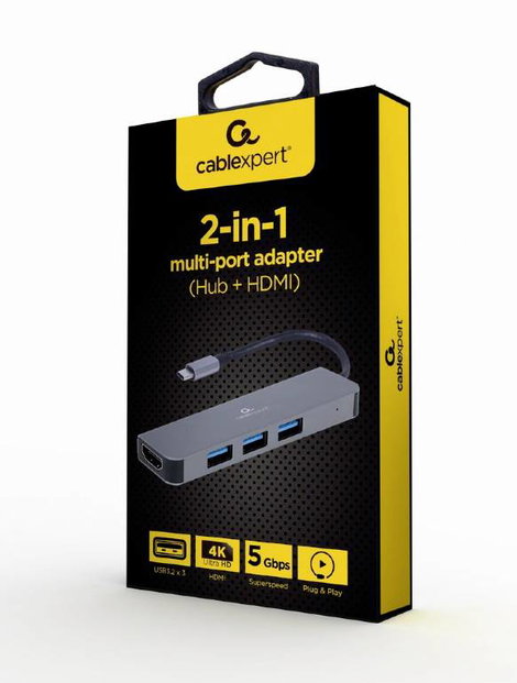 Gembird USB-C® dokkoló állomás A-CM-COMBO2-01 Alkalmas (márka): univerzálny 3. kép