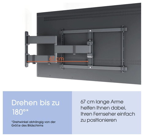 Vogels TV fali tartó TVM 3845 1 Kijelző(k) 139,7 cm (55) - 254,0 cm (100) Fekete Forgatható, Kihúzha 3. kép