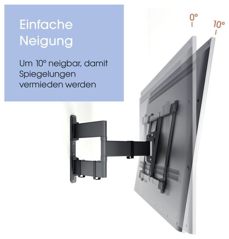 Vogels TV fali tartó TVM 3845 1 Kijelző(k) 139,7 cm (55) - 254,0 cm (100) Fekete Forgatható, Kihúzha 4. kép