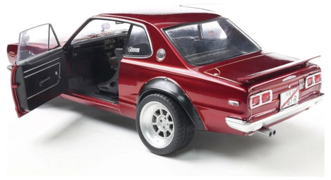 Solido Személygépkocsi modell Nissan Skyline (C10) HAKOSUKA piros Kész modell Személygépkocsi modell 10. kép