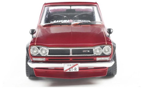 Solido Személygépkocsi modell Nissan Skyline (C10) HAKOSUKA piros Kész modell Személygépkocsi modell 2. kép