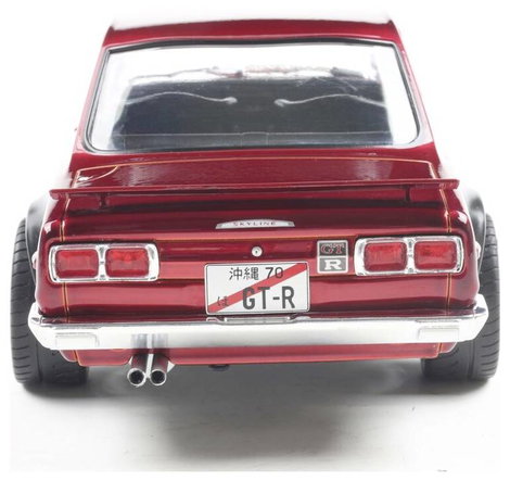 Solido Személygépkocsi modell Nissan Skyline (C10) HAKOSUKA piros Kész modell Személygépkocsi modell 4. kép