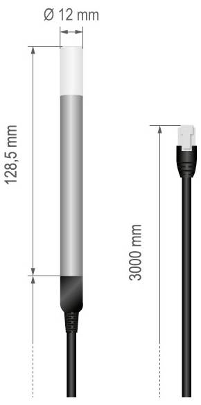 Levegő páratartalom és hőmérséklet érzékelő USB-hez, rozsdamentes acél, Hygrosens USB LOG CON-HYTE 3. kép